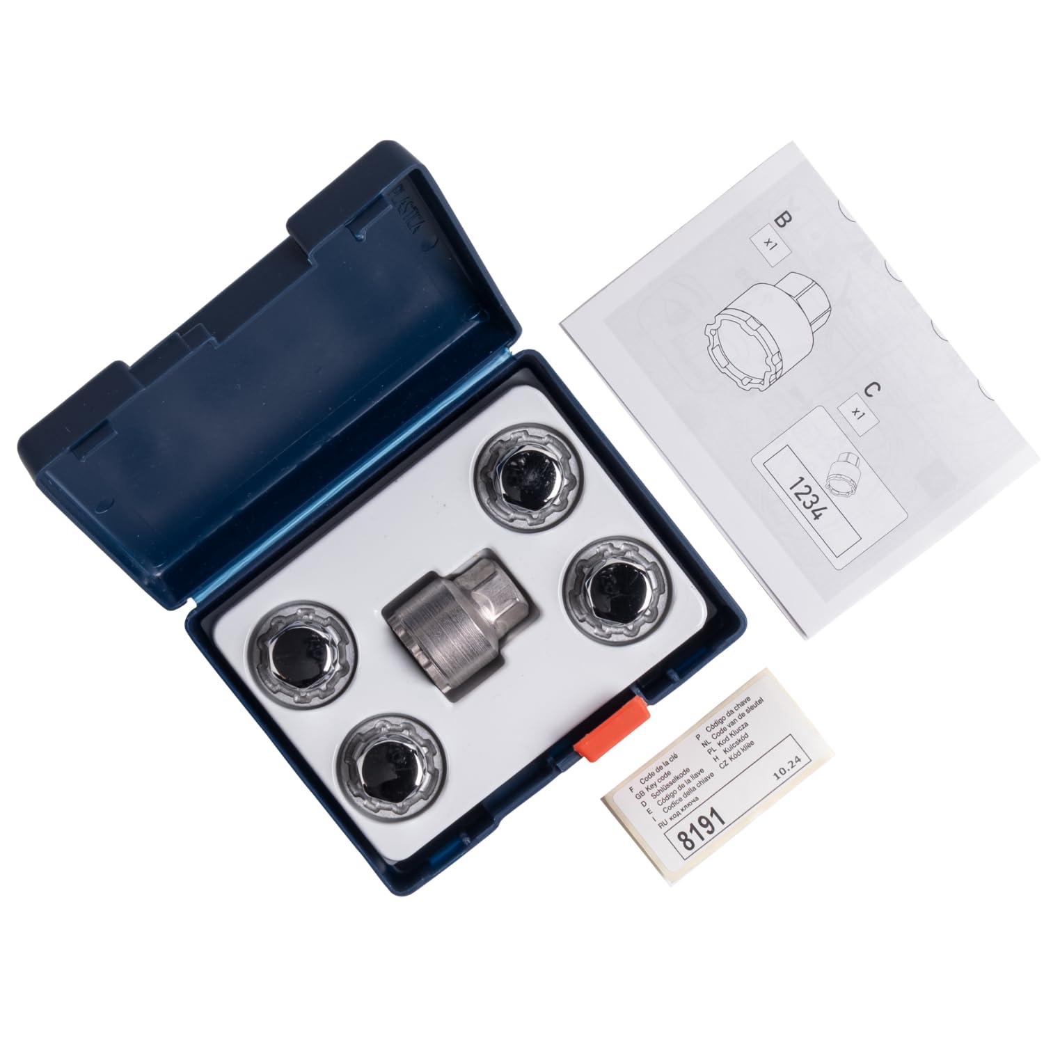 Amazon.com: Farad GalaxyLock DCH7/M Chromed Lug nut Wheel-Locks